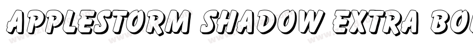 AppleStorm Shadow Extra Bold字体转换
